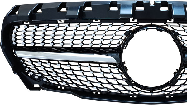 Diamond grill voor CLA W117 Facelift Zwart